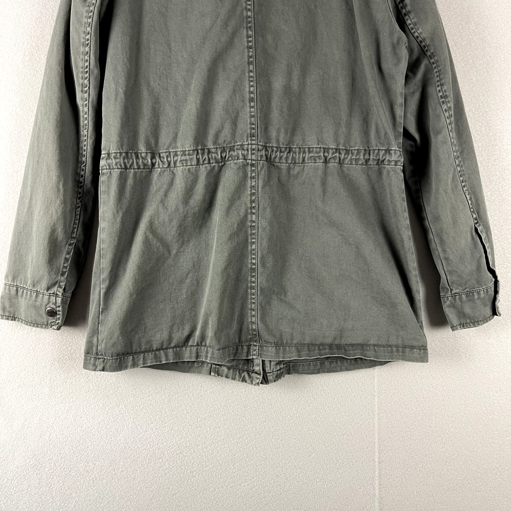 Per Se Utility Jacket Womens Medium Gray Full Zip Pockets Army Casual Military - Picture 15 of 16